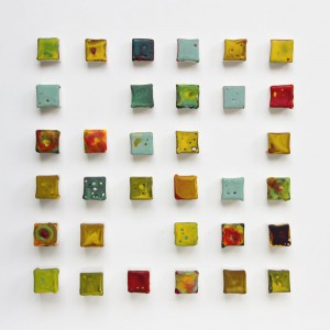 Kim Bruce Nougat Kim Bruce, Nougat, 2011, Encaustic, 13 x 13 x 2 in