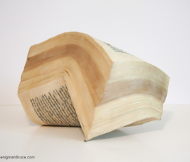 Henigman Bruce - The Point, Encaustic medium on books, 8"h x 9"w x 6"d Henigman Bruce - The Point