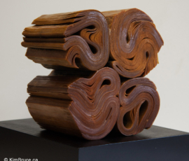 Disbound, Books and encaustic medium - 6.5"h x 6"w X 4"d SOLD Henigman Bruce - Disbound