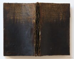 Henigman Bruce - Through the Fire, 2010, Encaustic and m/m on board, 10x7x2 - SOLD Henigman Bruce - thru-the-fire