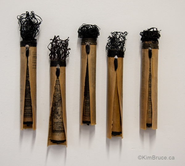 Henigman Bruce - Cloaked, Encaustic & found objects on books, 11.5"h x 12"w x 1.5"d overall, SOLD Henigman Bruce - Cloaked