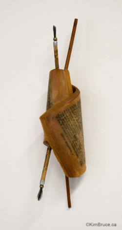 Henigman Bruce - Tepee, Encaustic medium and found objects on a book, 12"h x 3"w x 2"d overall Henigman Bruce - Tepee
