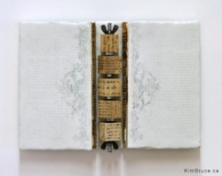 Henigman Bruce - Prayer Wheel, encaustic, wood blocks, and found objects on board, 11"w x 7"h x 1.5"d, Sold Henigman Bruce - Prayer Wheel