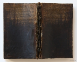 Henigman Bruce - Through the Fire, 2010, Encaustic and m/m on board, 10x7x2 - SOLD Henigman Bruce - thru-the-fire