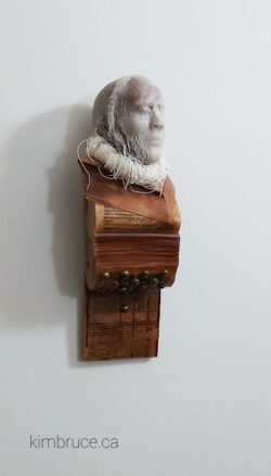 Casting the Net, 14" x 4.25" x 4", Encaustic, found objects on books Henigman Bruce - Casting the Net